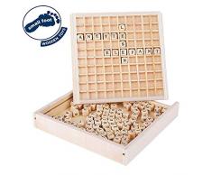 Small Foot 10952 Créer des mots Educate, en bois certifié 100% FSC, jouet éducatif pour petits écoliers jeu, Multicolore