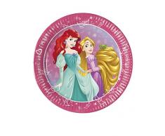 Procos 90960 Disney Princesses Lot de 8 Assiettes de fête en carton Rose