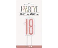 Unique Party- Bougie, 84982, Rose Gold