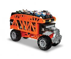 Hot Wheels Monster Trucks Monster Mover camion transporteur avec rampe pour voitures avec roues géantes échelle 1/64, jouet pour enfant, GKD37