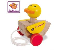 Eichhorn -100005151 - Jouet à Tirer - Canard avec 2 Roues