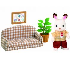 Sylvanian Families - 5013 - Le papa lapin chocolat et salon