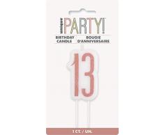 Unique Party- Bougie, 84980, Rose Gold