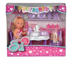 Simba - 105732831 - Poupées et mini-poupées - Evi Love - Fête des Animaux + Accessoires