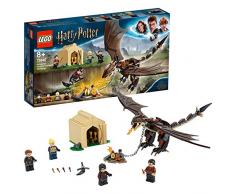 LEGO- Magyar à Pointes du Tournoi des Trois Sorciers, Dragon et 4 Figurines Harry Potter Jeu dAssemblage, 75946, Multicolore