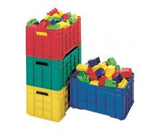 Italveneta Didattica 010 Boîte de Rangement empilable Rouge/Vert/Jaune/Bleu