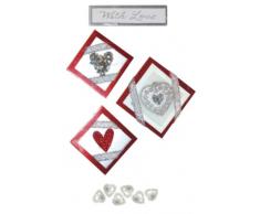 HERMA Lot de 5 Autocollants 3D en Forme de cœur