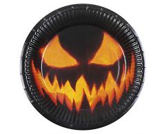 Boland BOL72310 Lot de 6 Assiettes en Carton Motif Citrouille 23 cm