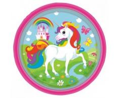 Amscan International 9902101 Assiettes en Papier Licorne, 23 cm
