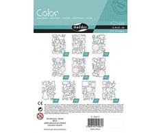 Maildor AE061O - Un sachet de gommettes Color 20 planches 14,8x21 cm, Thématiques (274 stickers)