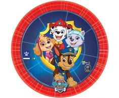 amscan 9903826 8 Assiettes Paw Patrouille Multicolore