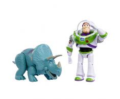 Disney Pixar Toy Story Coffret 2 figurines articulées Buzz léclair et Trixie, pour rejouer les scènes du film, jouet pour enfant, GJH80