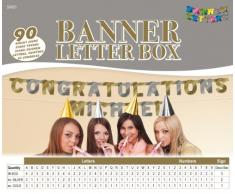 Folat Build Votre Propre Guirlande en Argent et Or.//Mega Banner Lett