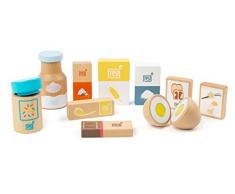 Small Foot-11442 Ingrédients de pâtisserie Fresh en Bois, Set de Jeux comme Accessoires pour la Cuisine et la Boutique marchande Jouets, 11442, Multicolore