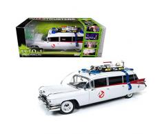 Auto World - Miniature Voiture Cadillac Ghostbusters Ecto 1 Echelle 1/21, AWSS118, Blanc
