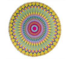 OOTB Out of the blue- Serviette de Plage Mandala, 32/1606, Jaune E Rose