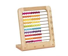 B Toys - Two TY Fruity! Boulier en Bois - Jouet éducatif en Bois de Haute qualité Classique avec 100 Perles - Bois Naturel et sans BPA ni phtalates