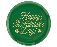 Amscan 430825 Plateau rond de service Happy St Patricks Day