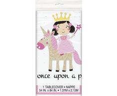 Unique Party - 54823 -Nappe en Plastique - 2,13 m x 1,37 m - Fête à thème de Princesse et de Licorne