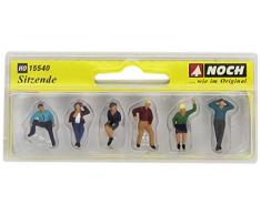 Noch - 15540 - Modélisme Ferroviaire - Figurine - 6 Gens Assis Sans Banc