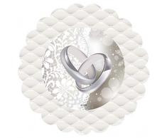 Folat décoré Assiettes Mariage 18 cm