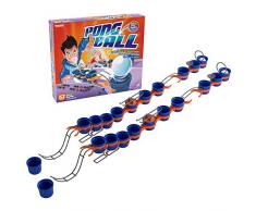 TOMY - PONG BALL Niveau Ultime 57 Pièces T73021, Jeu dAdresse avec 22 Gobelets Plastiques Bleus, Circuit de Balles avec Cascades et Ponts, 2 Joueurs+, Adapté aux Enfants et Adolescents de 6 ans+