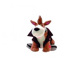 Cart Electronic 27100 – Rockn Roll Dog Spark, Chantant et interactif Parlant électrique Chien en Peluche, réponse envoyée Questions et raconte des blagues Pression sur Pattes