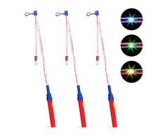 Relaxdays 10027072 Lot de 3 lanternes électriques à LED pour enfant Multicolore 48 cm