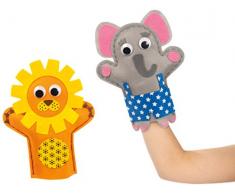 Goula - 52029 - 2 Marionnettes Eléphant-Lion