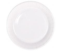 Folat Assiettes Jetables Couleur Blanc, 50611
