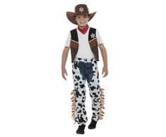 Smiffys Costume cowboy texan, brun, avec chapeau, cravate, gilet, badge et chaps