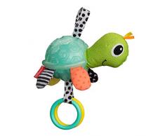 Infantino- Hochet Tortue Multi-texturé avec enveloppe en Silicone et Anneau à mordiller, 216478
