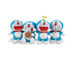 X-JOY DISTRIBUTION Doraemon Peluche Velboa T1 20/22 cm, Coloris Assortis