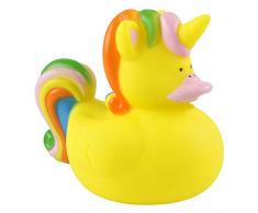 eBuyGB 1317308 Licorne Canards en Caoutchouc Enfants Jouet de Bain éclaboussures deau, Jaune
