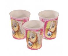 Amscan - 551260 - 8 Gobelets Chevaux - 250 ml