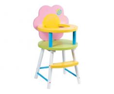 Partner Jouet - HKT1904007 - Déguisement et Imitation - Cuisine et Ménage - Chaise Haute Bois