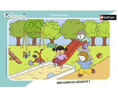 Nathan- Puzzle Cadre 15 pièces Tchoupi au Parc Enfant, 4005556861323, Néant