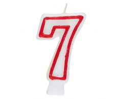 Unique Party - 360-7 - Bougie dAnniversaire Numéro 7
