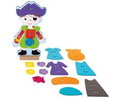 Small Foot - 10186 - Poupée à Habiller et Enfiler - Pirate