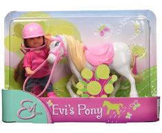 Simba - 105737464 - Evi Love - Poupée Enfant -Pony - 3 couleurs - Coloris Aléatoire