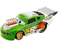 Disney Pixar Cars Petite Voiture Xrs Drag Racing, Brick Yardley, Véhicule avec Pistons Animés et Flammes, Jouet pour Enfant, Gfv40