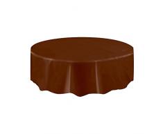 Unique Party - 50095 - Nappe Ronde en Plastique - 2,13 m - Marron