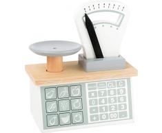 Small Foot 11201 Balance en Bois, avec Plateau de pesée et indicateur de Poids Mobile, entraîne la Manipulation des nombres et des Poids, pour la Boutique marchande