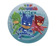 Dekora- Decoration Gateau Anniversaire Pyjamasques Feuille Azyme-20 cm Diametre, 160132