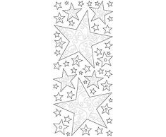 Personal Impressions 203522 Stickers en forme détoiles de Noël Multicolore