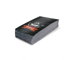 amscan 9903253 Lot de 16 Serviettes de Table pour Barbecue Noir