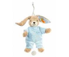 Steiff - 237515 - Peluche - Lapin Hoppel avec Boîte à Musique - Bleu