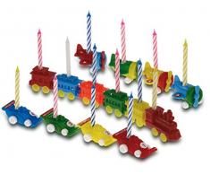 amscan - 550187 - Supports Bougies - Modèle aléatoire - Train/Avion/Voiture