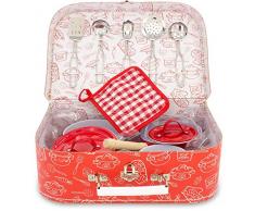 Ulysses 5063 12 pièces Ensemble de Cuisine dans Une Valise Box, Rouge