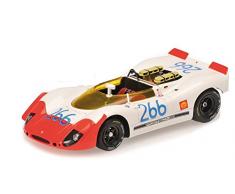 Minichamps- Miniature Voiture de Collection, 437692266, Blanc/Rouge Fluo